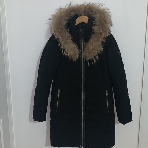 RUDSAK ATELIER NOIR Womens Black Down Jacket w Fur Trim - Picture 6 of 10
